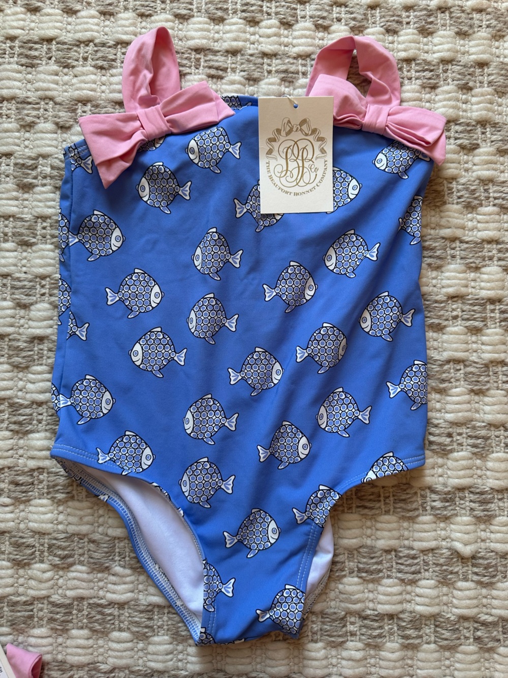 The Beaufort Bonnet Company Fish Print Swim Suit 2T, new with tags!